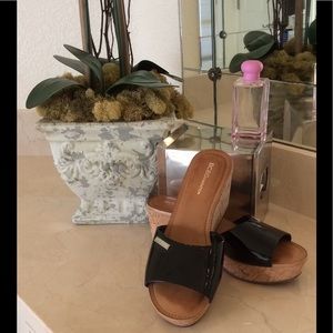 Black Patent Leather Sandals